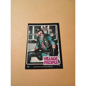 Vintage 1979 Village People Trading Card #43 Disco Era Vintage Music Collectible